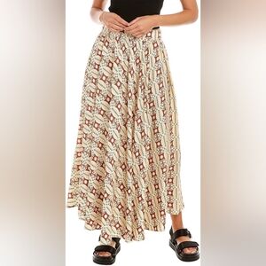Traffic People Patterned Maxi Skirt
